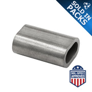 Stainless Steel Swage Sleeves (Oval Cable Ferrules)