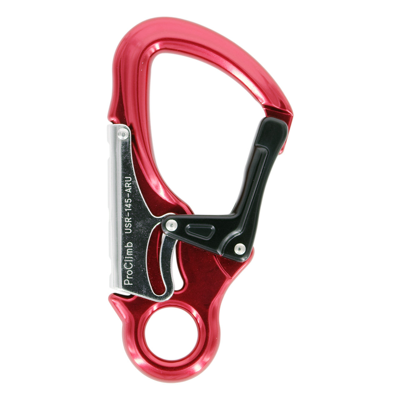 ProClimb Forged Aluminum Snap Hook Red Fixed Eye 4.5oz | U.S. Rigging