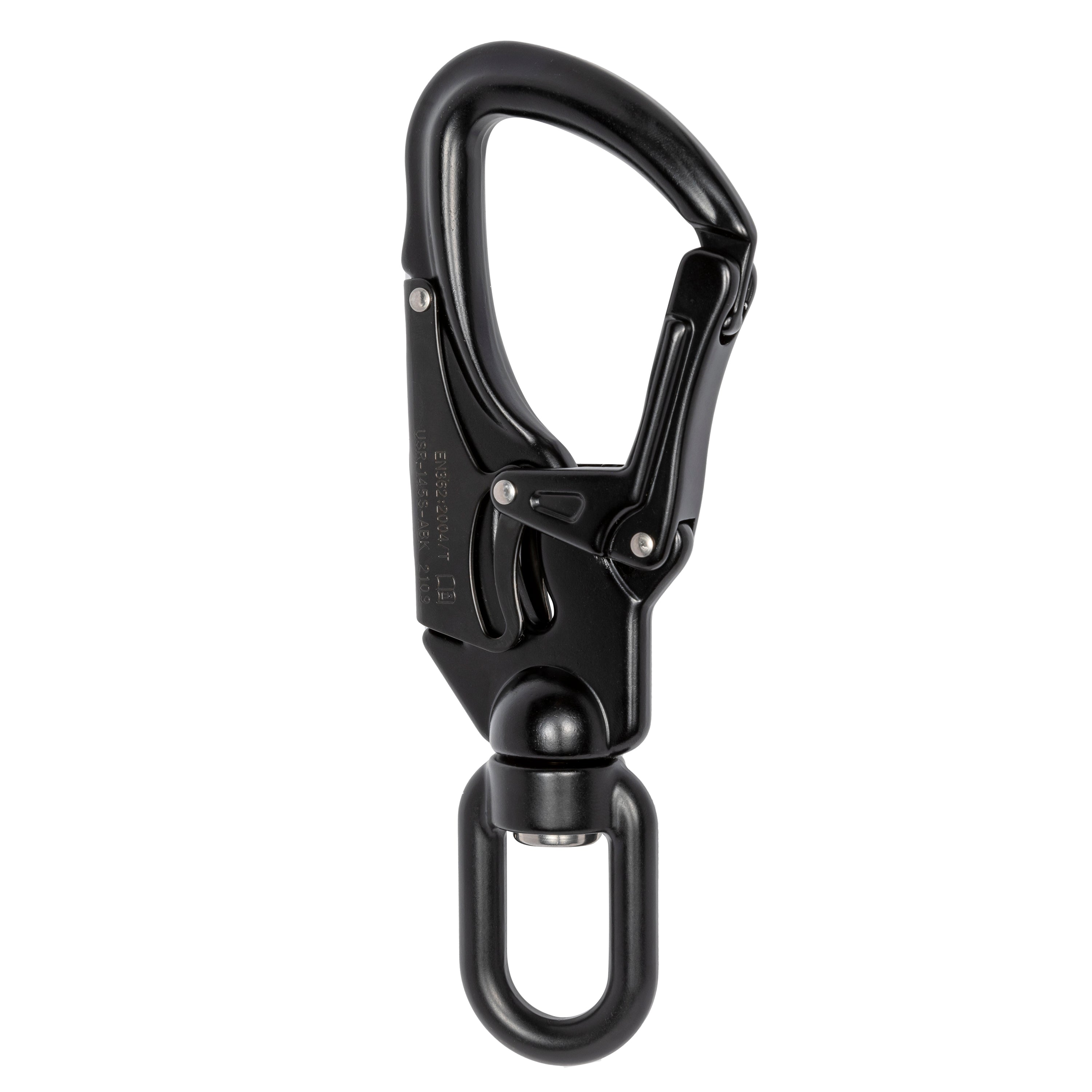 Forged Aluminum Swivel Snap Hook 28kN - Double-Action Lock | US