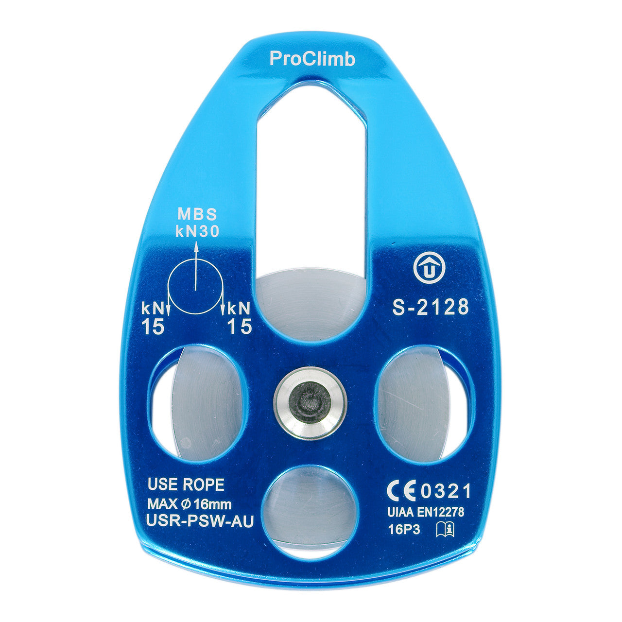 ProClimb Extra Roll Aluminum Pulley - 30kN Single Sheave | U.S.