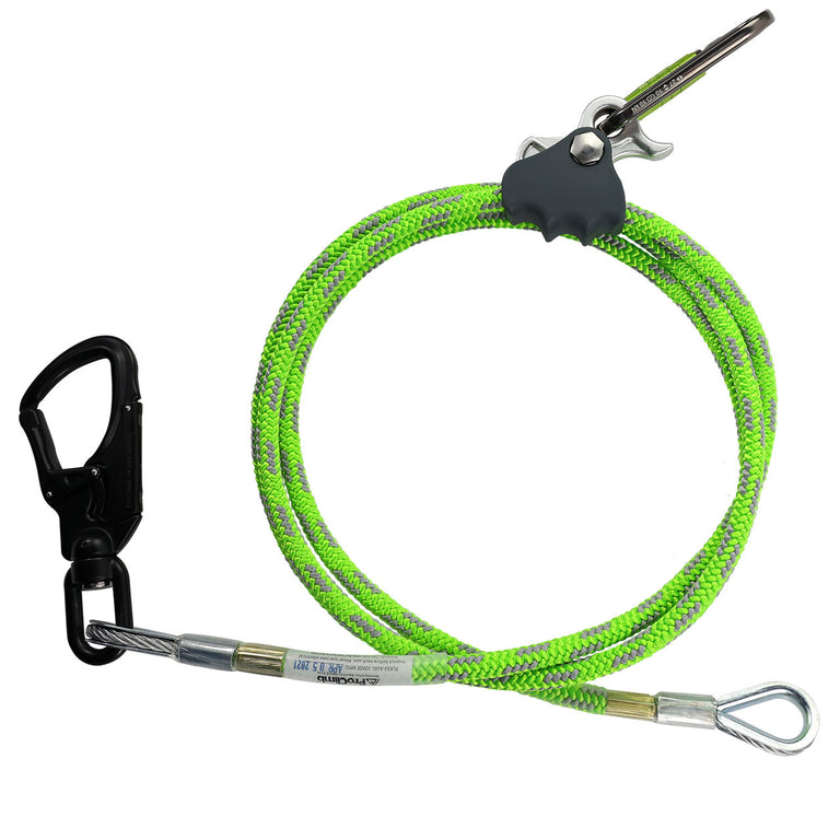 ProClimb 1/2" Ultra Vine Arborist Flipline System with Aluminum Swivel Eye - Better Grab Technology