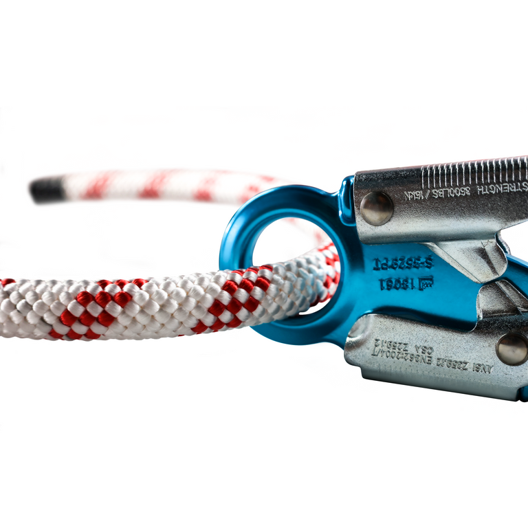 Pelican Rope Static Kernmantle Rappelling Rope 600 Ft or 1200 Ft - 3/8" - Static Master, White/Blue