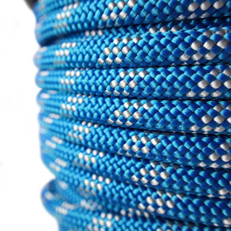 Pelican Rope Static Master Kernamantle Rappelling Rope - 600 ft or 1200 Ft - 1/2" - Static Master, Blue/White
