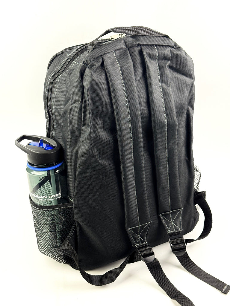 Pelican Rope Heavy-Duty Utility Backpack - Durable Work Tote with Dual Zipper & Mesh Pockets