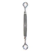 DuraBrite premium 316 stainless steel eye/eye turnbuckle with metric threading, corrosion-resistant marine-grade rigging hardware for adjustable tensioning in sailing, boating, and industrial applications.