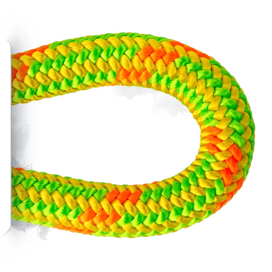 Clearance - Arborist-PRO 11.8mm Professional Climbing Rope - 7,000 lbs Tensile Strength - 24-Strand Hand-Spliced - Viper Yellow/Red - Made in USA