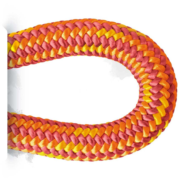 Clearance - Arborist-PRO 11.8mm Professional Climbing Rope - 7,000 lbs Tensile Strength - 24-Strand Hand-Spliced - Viper Yellow/Red - Made in USA