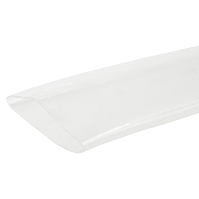 Clear 3/4" Double Wall Shrink Tubing designed for fiber rope protection. Features a robust double-layer construction for abrasion, water, oil, and acid resistance. Ideal for marine, industrial, and rigging environments to extend rope longevity and integrity.