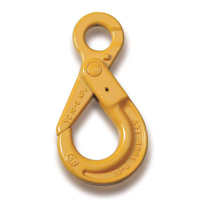 2 Ton Grade 80 Eye Self-Locking Hook - YOKE Safety Hook with Spring Release - 1/4" to 5/16"