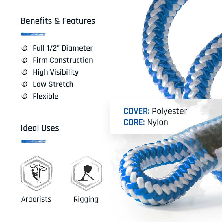 Pelican Rope Arborist-16 Climbing Line 1/2" 16-Strand - 7,150 lbs