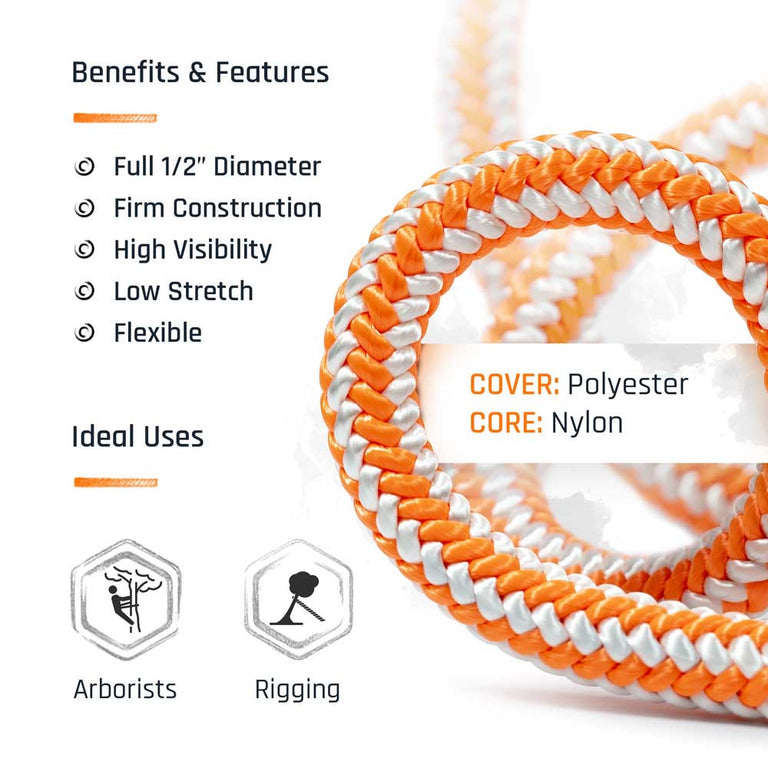 Pelican Rope Arborist-16 Climbing Line 1/2" 16-Strand - 7,150 lbs