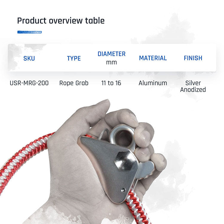ProClimb Arborist Rope Grab Mini - with Cam-Lock System