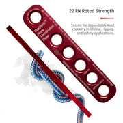 ProClimb 22kN Aluminum Rope Termination Plate - ANSI Certified for 16-19mm Fiber Rope