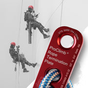 ProClimb 22kN Aluminum Rope Termination Plate - ANSI Certified for 16-19mm Fiber Rope