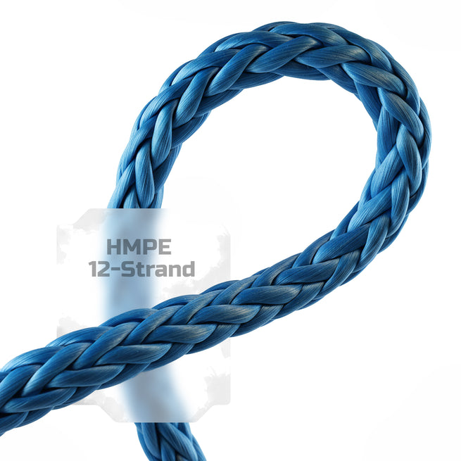 Pelican Rope Furious-12 HMPE 12-Strand Synthetic Rope, 5/16" - 12,500 lbs Breaking Strength