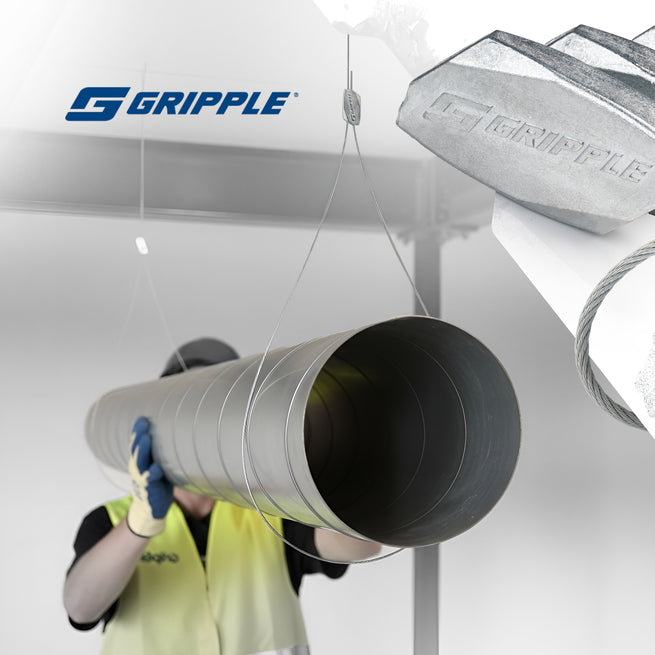 Gripple Standard Wire Rope Grip (no wire included) No. 3 - 200 lb Capacity - 1/8" Wire Rope - HVAC & Lighting