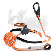 ProClimb Arborist Positioning Lanyard by Pelican Rope - 1/2 in x 8, 10 or 12 ft Polyester Rope with Aluminum or Steel Snap Hook and Copper Head Carabiner - Adjustable