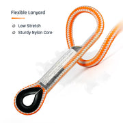 ProClimb Arborist Positioning Lanyard by Pelican Rope - 1/2 in x 8, 10 or 12 ft Polyester Rope with Aluminum or Steel Snap Hook and Copper Head Carabiner - Adjustable
