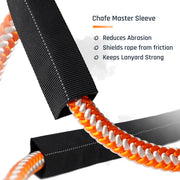 ProClimb Arborist Positioning Lanyard by Pelican Rope - 1/2 in x 8, 10 or 12 ft Polyester Rope with Aluminum or Steel Snap Hook and Copper Head Carabiner - Adjustable