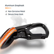ProClimb Arborist Positioning Lanyard by Pelican Rope - 1/2 in x 8, 10 or 12 ft Polyester Rope with Aluminum or Steel Snap Hook and Copper Head Carabiner - Adjustable
