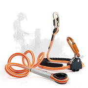 ProClimb Arborist Positioning Lanyard by Pelican Rope - 1/2 in x 8, 10 or 12 ft Polyester Rope with Aluminum or Steel Snap Hook and Copper Head Carabiner - Adjustable