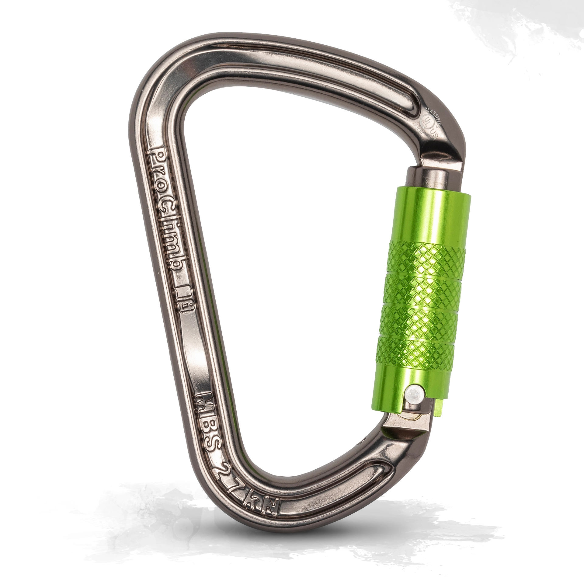 ProClimb I-Beamer Mod D Triple Lock Carabiner - NFPA Certified 27kN Aluminum Climbing Carabiner