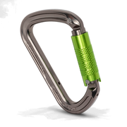 ProClimb I-Beamer Mod D Triple Lock Carabiner, NFPA Certified, 27kN MBS, 23mm Gate, 3.4oz, Hot Forged Aluminum, I-Beam Design