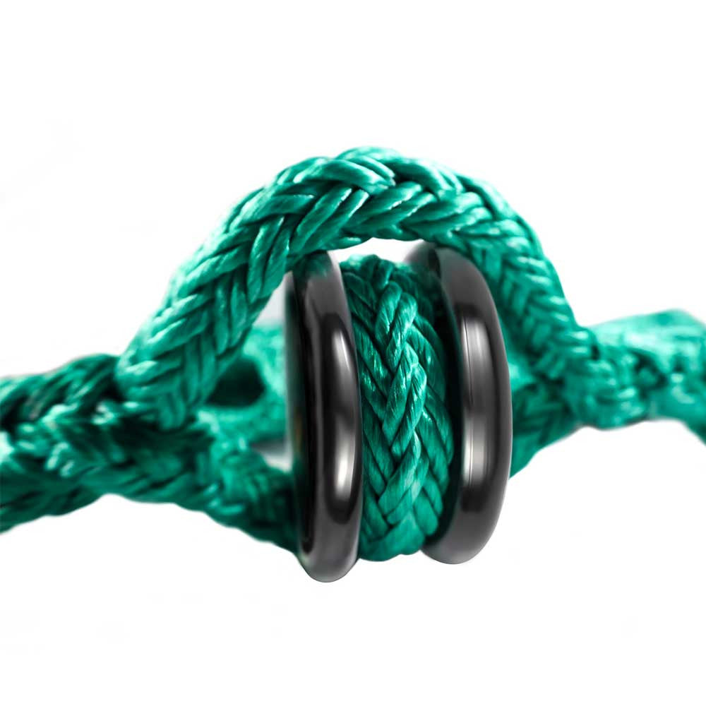 Pelican Rope 3/4" - 10 FT - Green Adjustable Rigging Block Sling with Aluminum Ring - 20,000 LBS MBS / 2,000 LBS WLL, 12 Strand, Polyester, Arborist Sling, Tree Climbing Gear