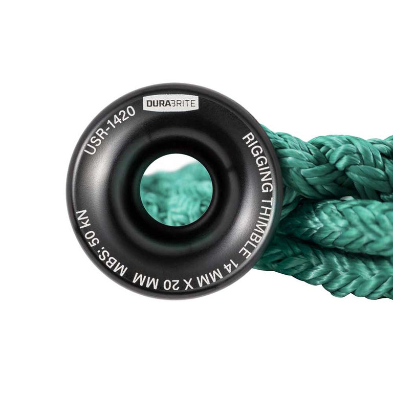 Pelican Rope 3/4" - 10 FT - Green Adjustable Rigging Block Sling with Aluminum Ring - 20,000 LBS MBS / 2,000 LBS WLL, 12 Strand, Polyester, Arborist Sling, Tree Climbing Gear