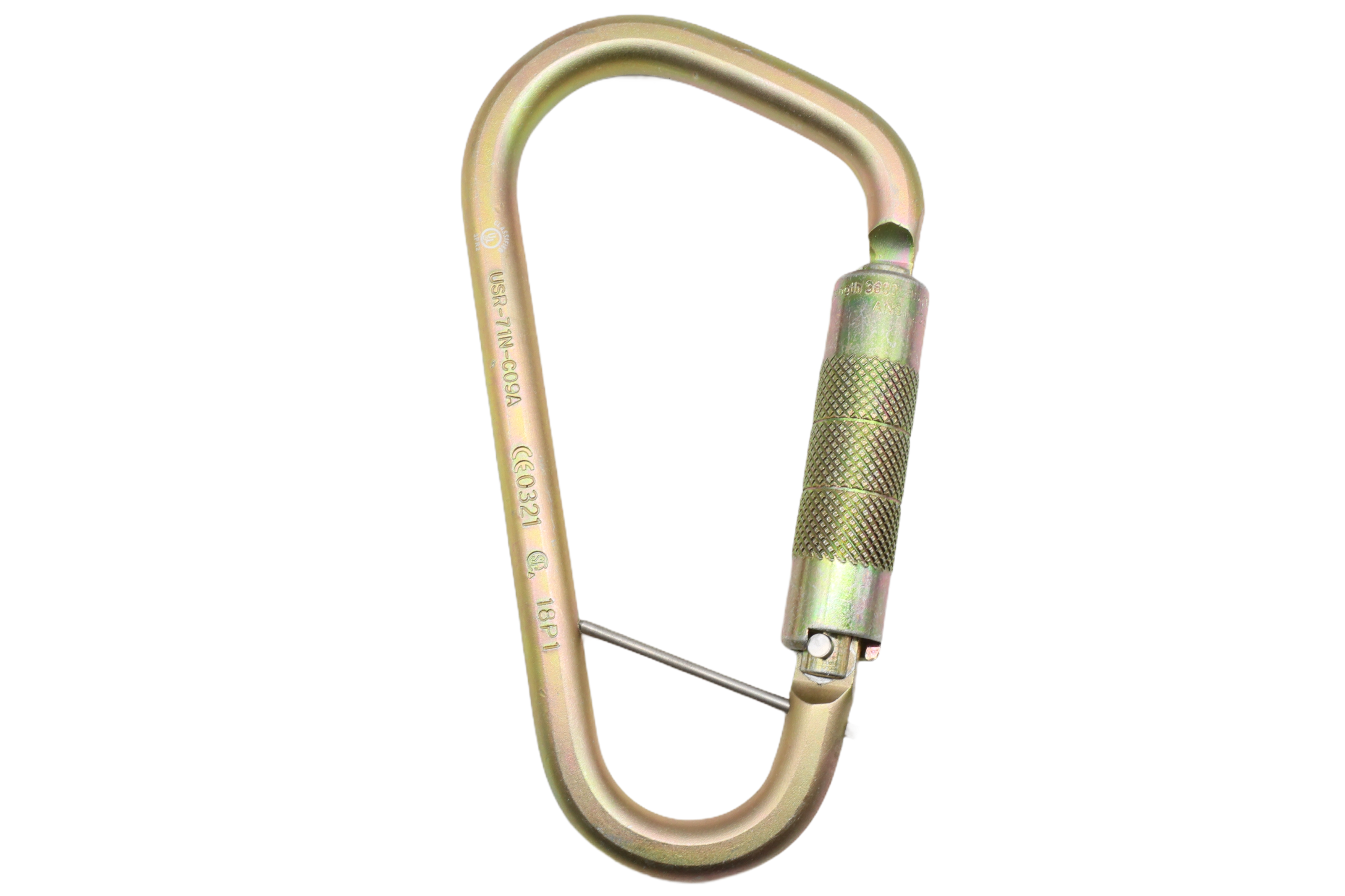 NFPA & UL Steel Ladder Hook - Twist Lock Self-Locking Gate - Captive Pin - Massive Gate Opening for Ladder & Scaffold Work