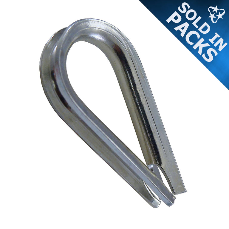 DuraBrite 304 Stainless Steel Wire Rope Thimbles - AN-100C6 Type (Sold in Packs)