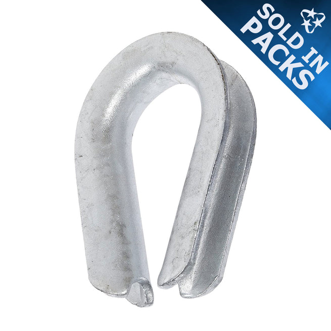 DuraBrite Hot Dipped Heavy-Duty Galvanized Steel Wire Rope Thimbles (Sold in Packs)