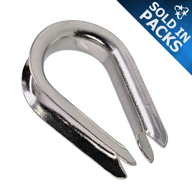 DuraBrite 316 Stainless Steel Wire Rope Thimbles - Marine Grade (Sold in Packs)