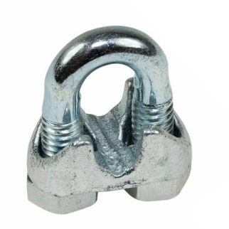 DuraBrite Malleable Galvanized Steel Wire Rope Clips - U-Bolt Clamps (Sold in Packs)