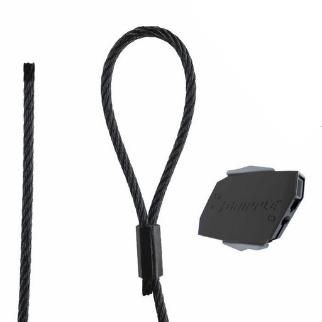 No. 1 Black Line Loop Hangers w/ Express Fasteners - (SOLD IN PACKS)