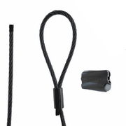No. 2 Black Line Loop Hangers w/ Express Fasteners - (SOLD IN PACKS)