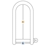 316 Stainless Steel Long D Shackles (K-12)