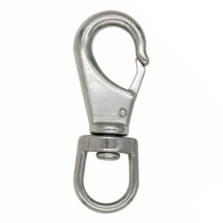 DuraBrite 316 Stainless Steel Swivel Eye Boat Snaps - Marine Grade Snap Hooks (Pack of 5) - Corrosion Resistant
