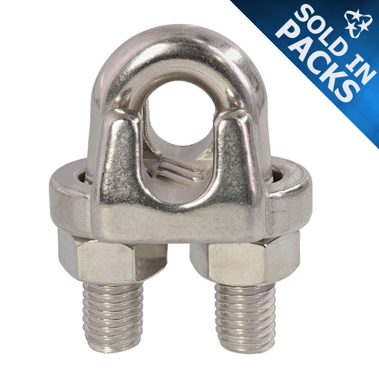 DuraBrite 316 Stainless Steel Wire Rope Clips - Marine Grade U-Bolt Clamps (Sold in Packs)