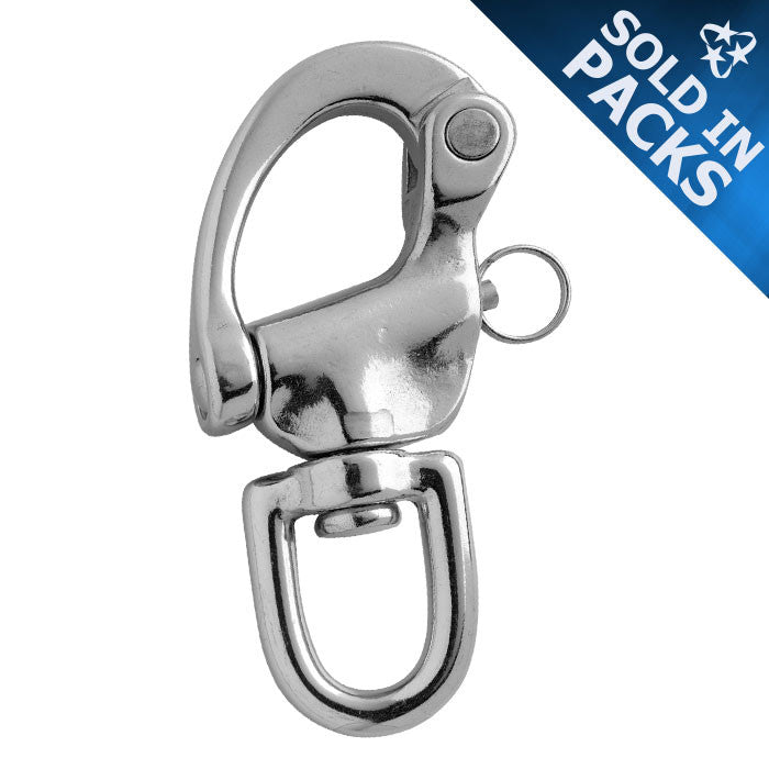 DuraBrite 316 Stainless Steel Swivel Eye Snap Shackles - Marine Grade (Sold in Packs)