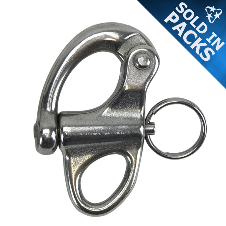 DuraBrite 316 Stainless Steel Fixed Eye Snap Shackles - Marine Grade Hardware