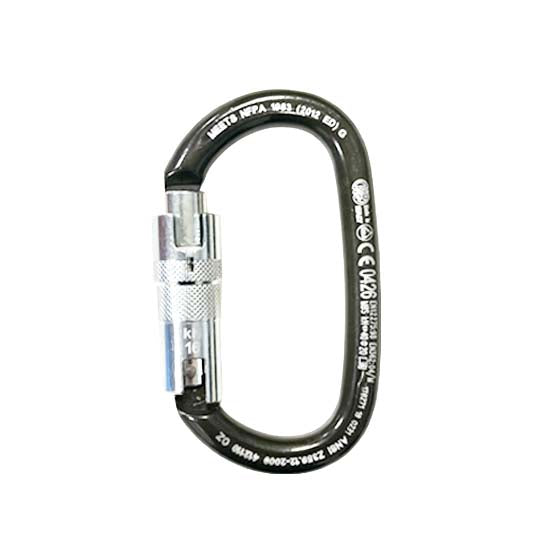 Triple Lock Ovalone Carbon Steel Carabiner - Olive