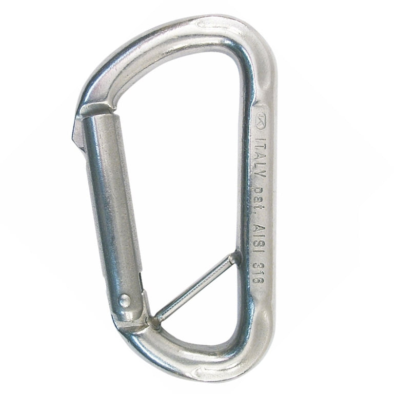 Kong Cross Bar Carabiner - Stainless Steel Straight Gate Climbing Hardware