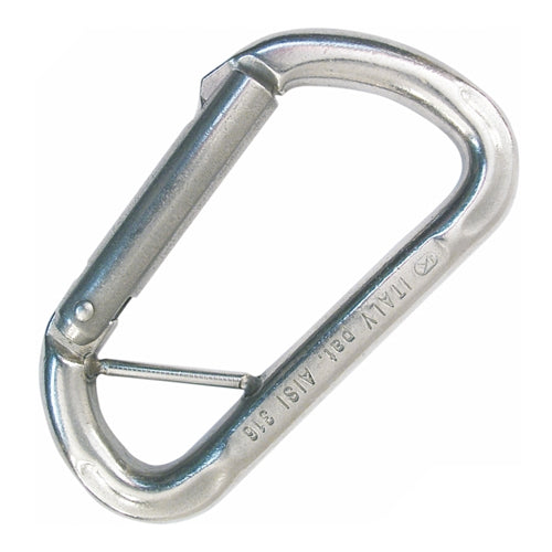 Kong Cross Bar Carabiner - Stainless Steel Straight Gate Climbing Hardware