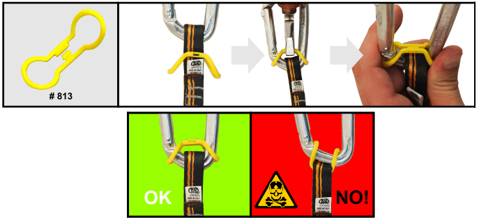 Kong Fast-Nylon Carabiner Fasteners - Universal Climbing Rope Connectors (8-11mm)