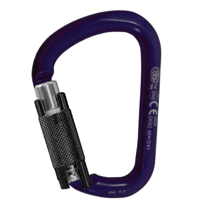 Kong XL Aluminum Rescue Carabiner - Triple Lock Gate 30kN Professional Climbing Hardware
