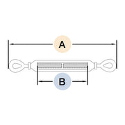 Galvanized Steel Eye/Eye Turnbuckles (UNC Thread) (LCF-66)