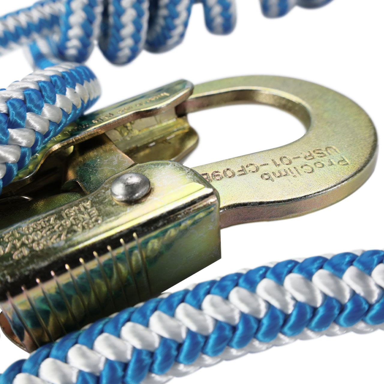 Pelican Rope Adjustable Buckstrap 1/2" Positioning Lanyard with Steel or Aluminum Snap Hooks - Professional Work Positioning