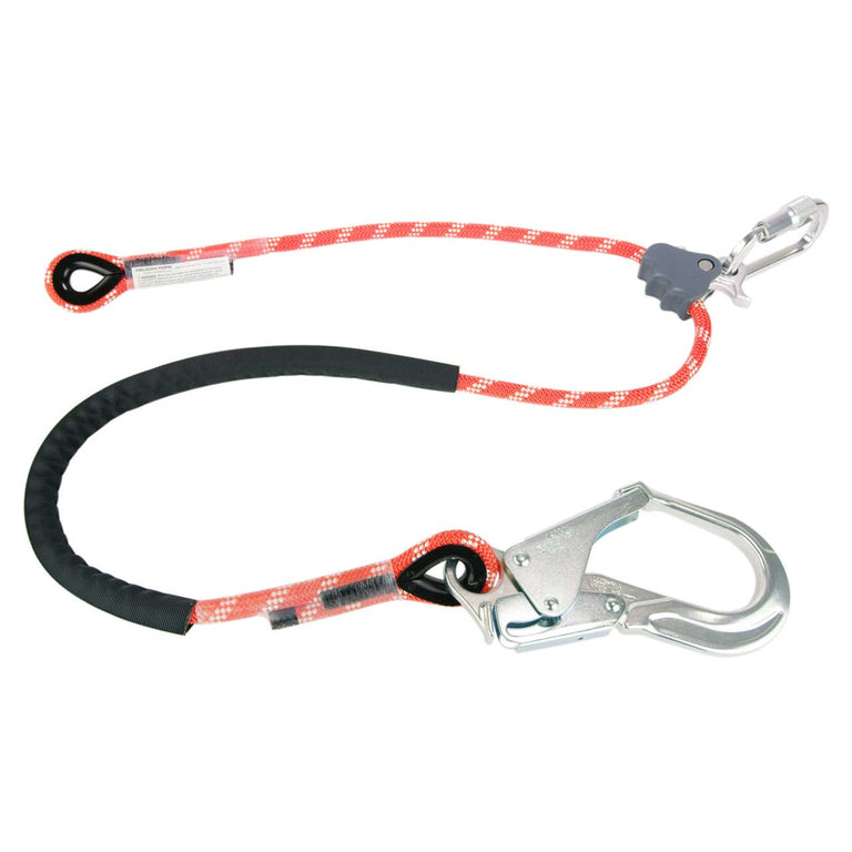Pelican Rope Tower Positioning Lanyard with ANSI Aluminum Rebar Hook - 1/2" ProClimb Better Grab System