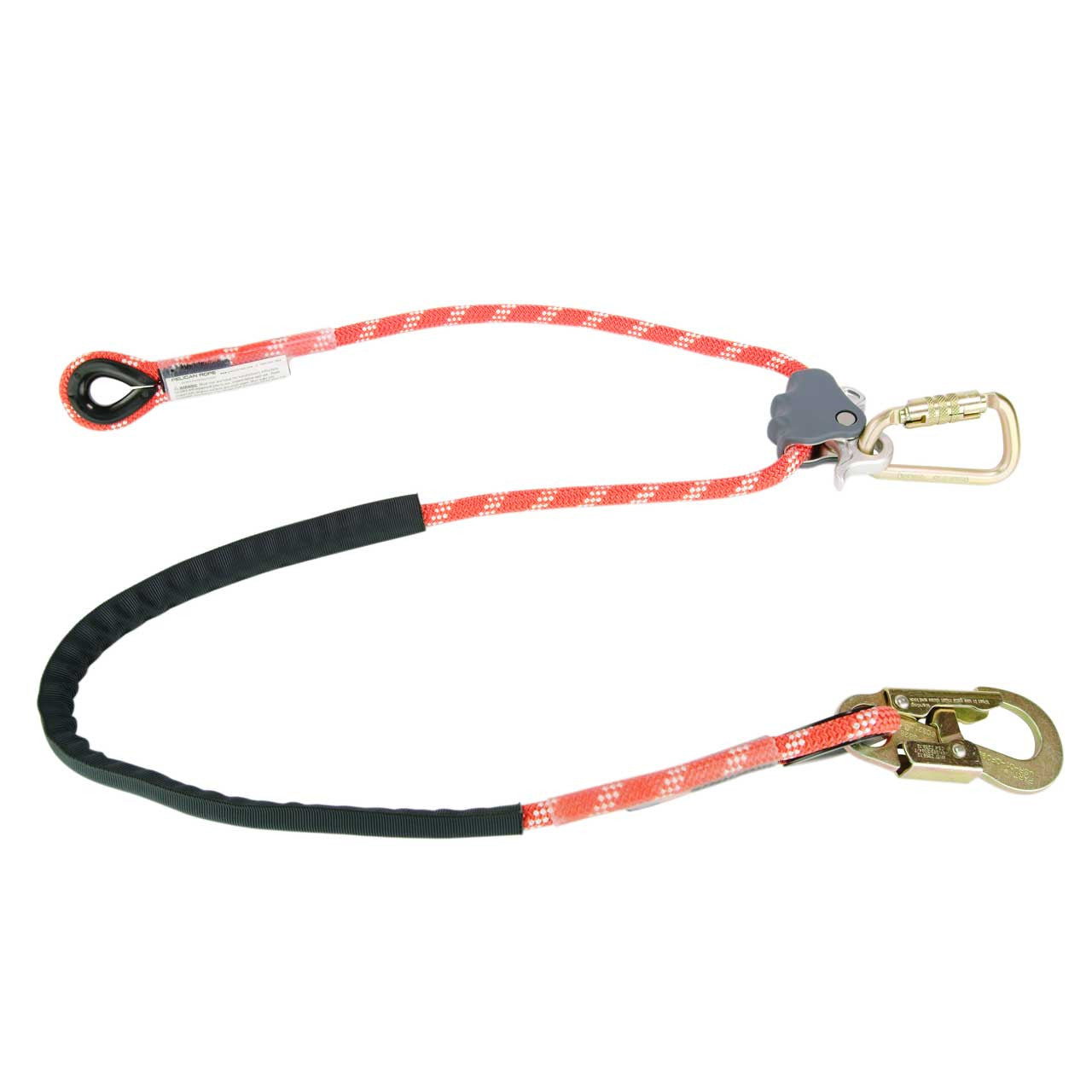 ProClimb Tower Positioning Lanyard with Better Grab Rope Grab & Steel Snap Hook